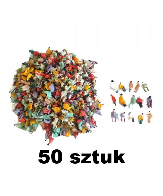 Ludziki, postacie, figurki H0, siedzące - 50 sztuk