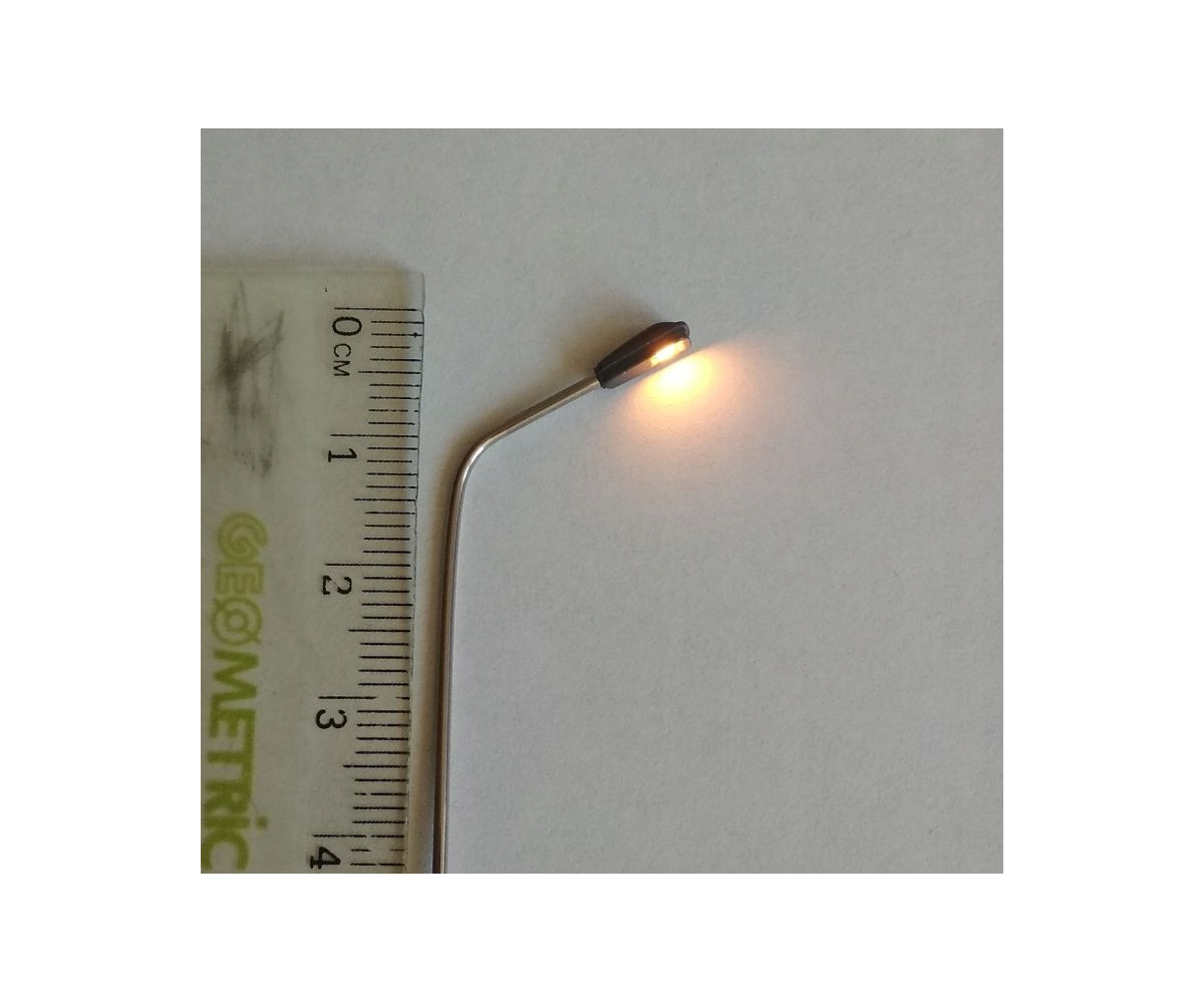 Latarnia lampa Led biała ciepła 3v, skala H0, regulowana wysokość