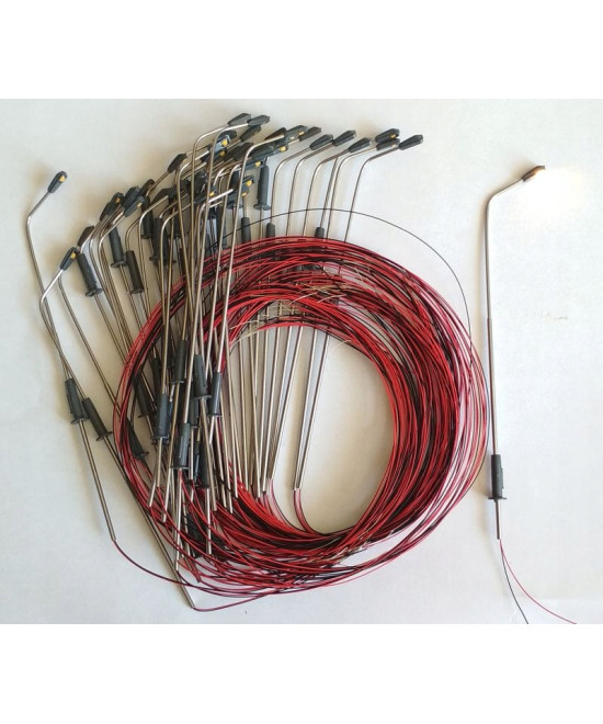 Latarnia lampa Led biała ciepła 3v, skala H0, regulowana wysokość