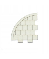 Chodnik H0 + krawężnik narożnik, 23.7mm x 21.70mm