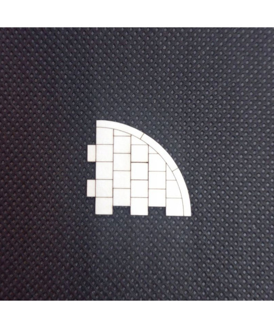 Chodnik H0 + krawężnik narożnik, 23.7mm x 21.70mm