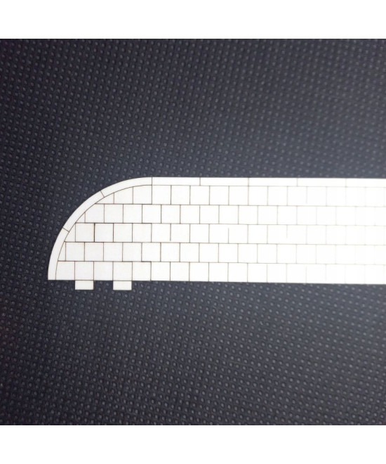 Chodnik H0 + krawężnik narożnik, 23.7mm x 21.70mm