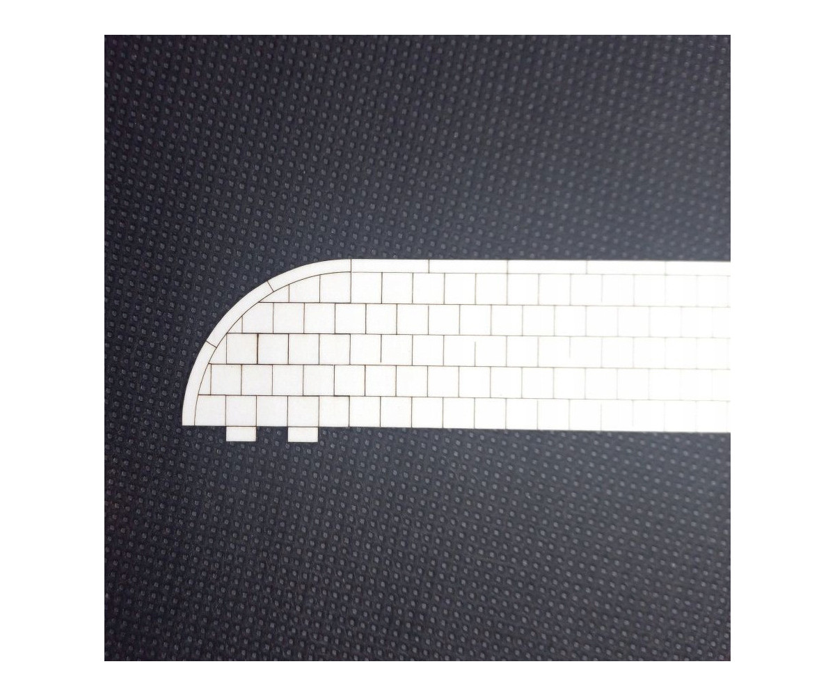 Chodnik H0 + krawężnik narożnik, 23.7mm x 21.70mm