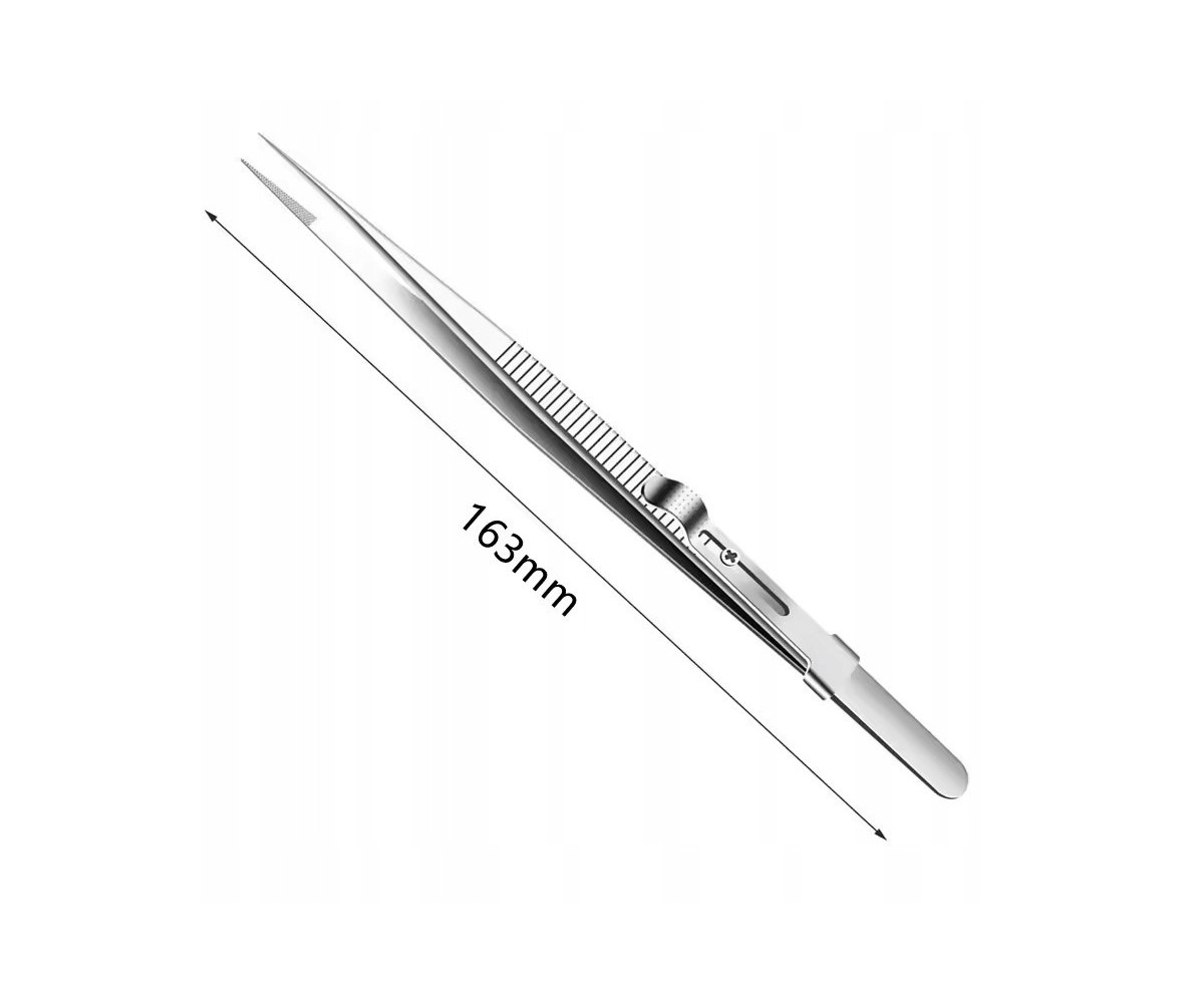 Pęseta prosta regulacja siły nacisku blokada skoku