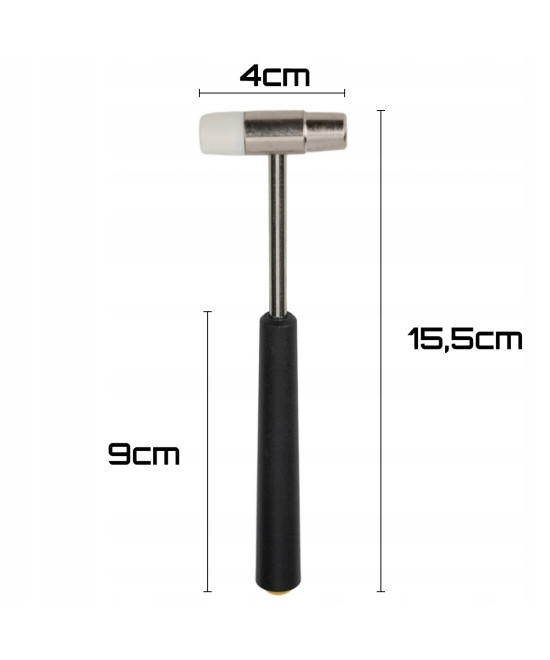 Młotek modelarski dwustronny, długość 15,5cm