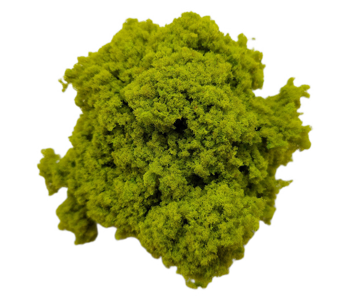 Krzaki, krzewy, gąbka, krzaczki na makietę seledynowa zieleń 10 gram