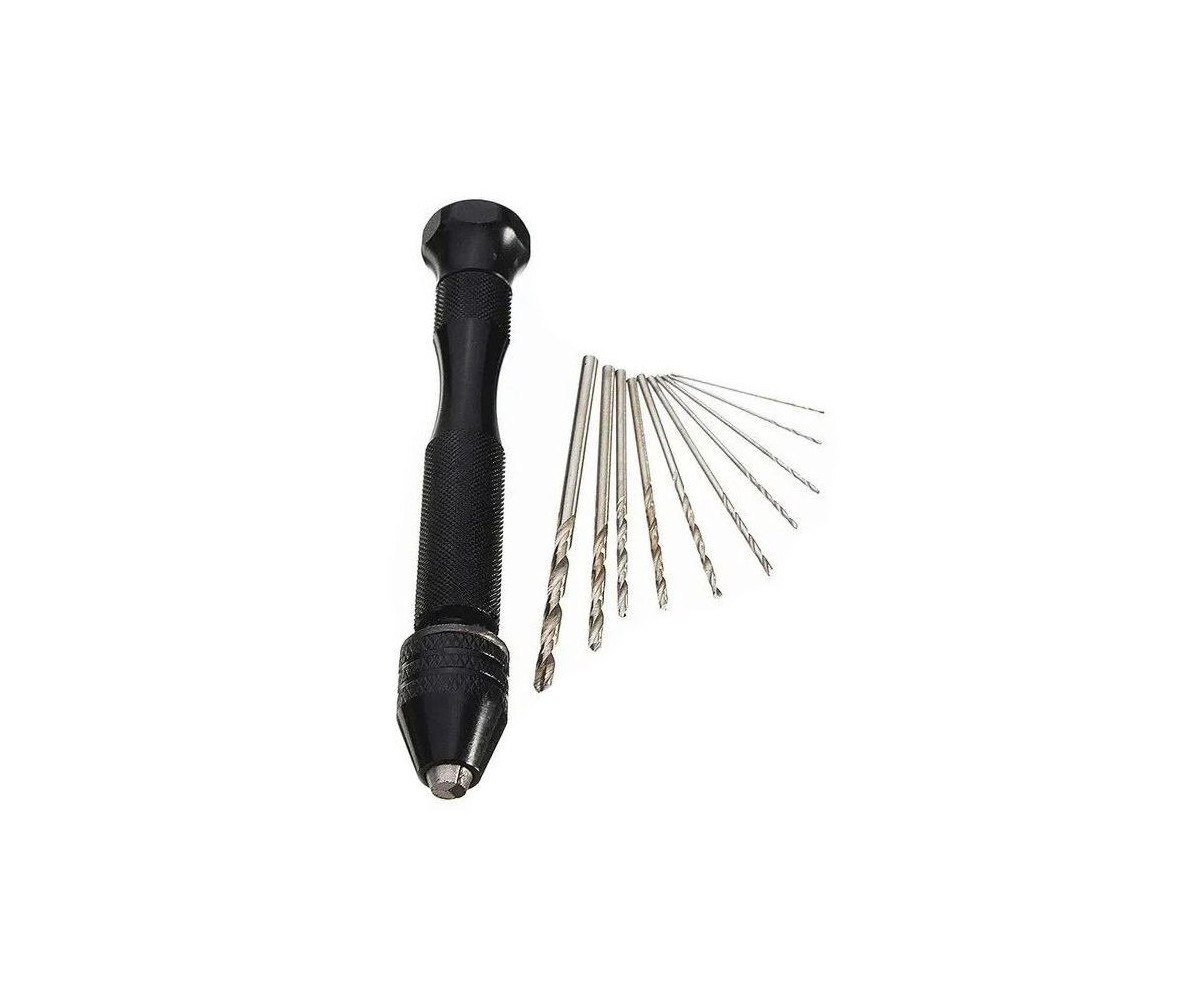 Mini wiertarka + komplet 10 wierteł