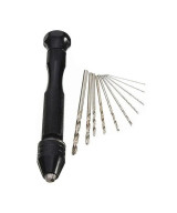 Mini wiertarka + komplet 10 wierteł