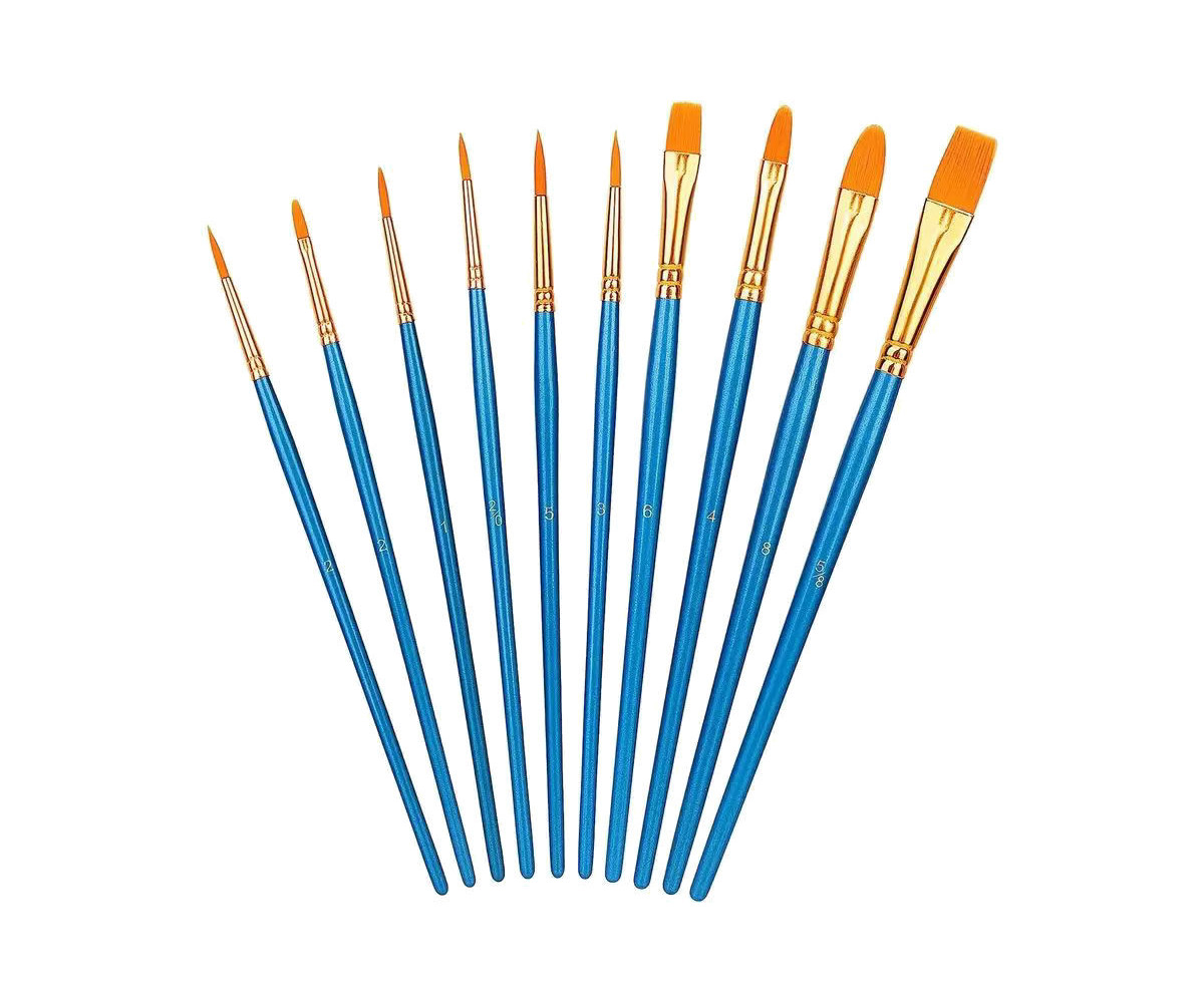 Zestaw 10 pędzelków do malowania