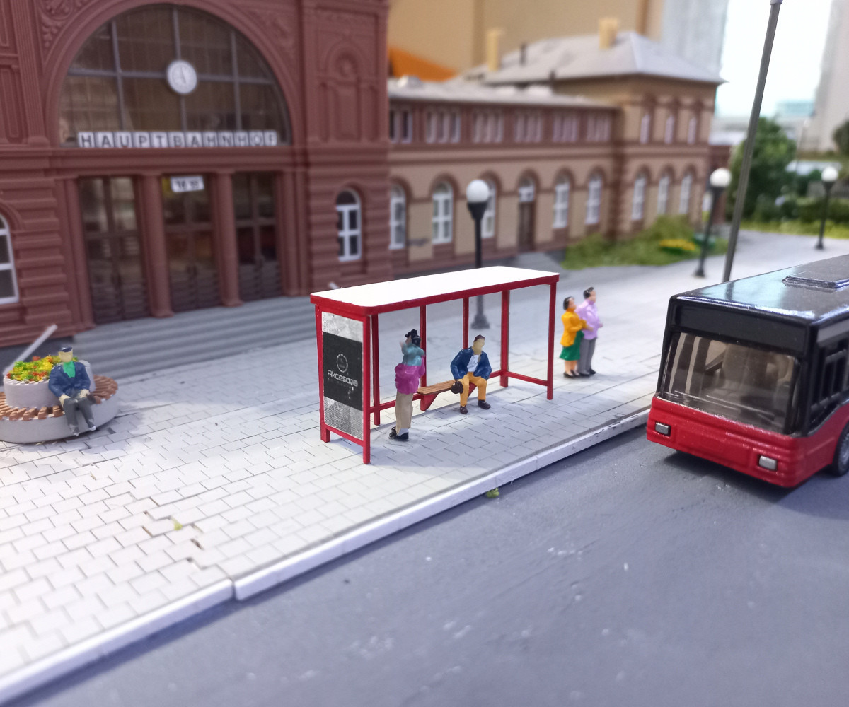 Przystanek autobusowy miejski H0 mały