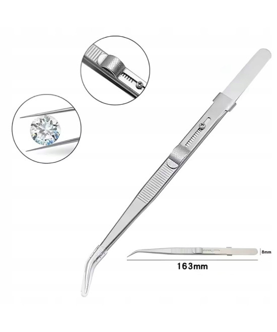 Pęseta krzywa regulacja siły nacisku blokada skoku