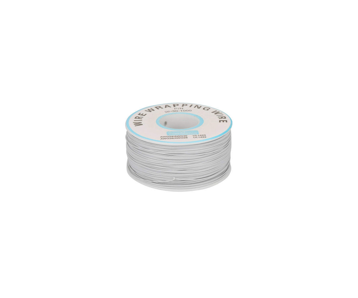 Przewód typu Kynar biały 0,24mm, długość 5m