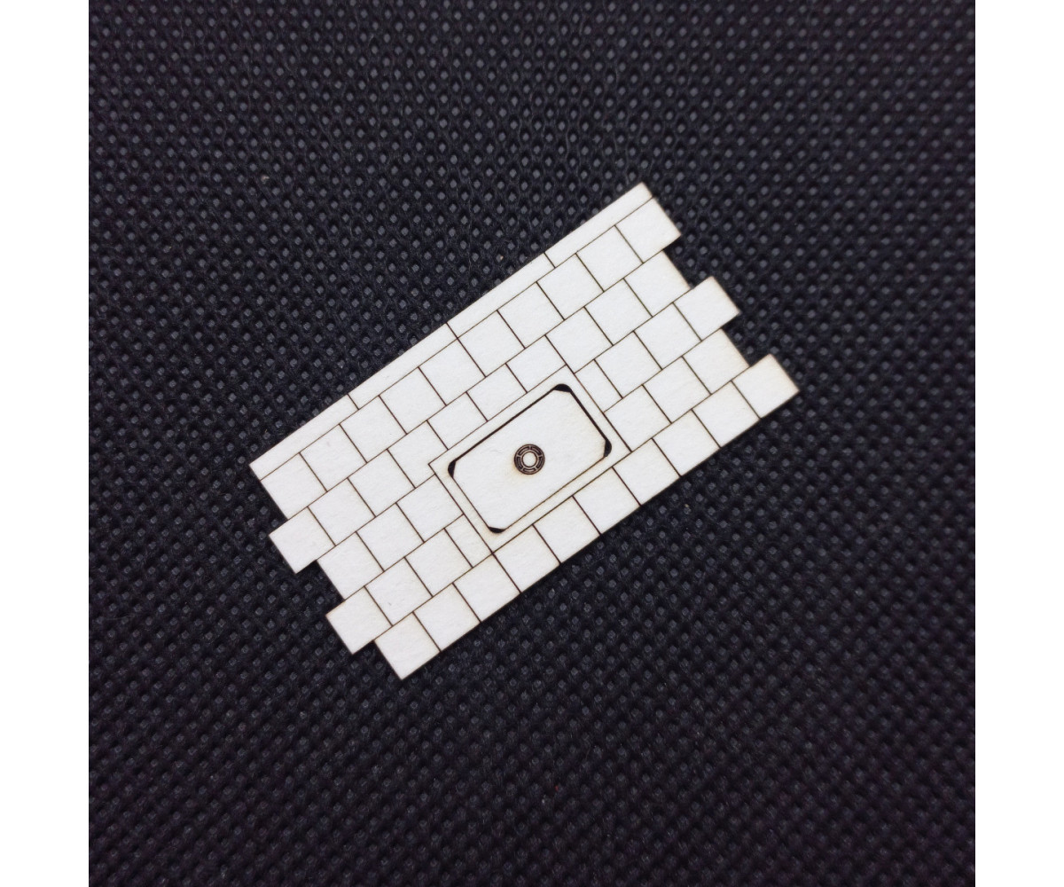 Chodnik H0 42mm x 21.7mm + studzienka kablowa