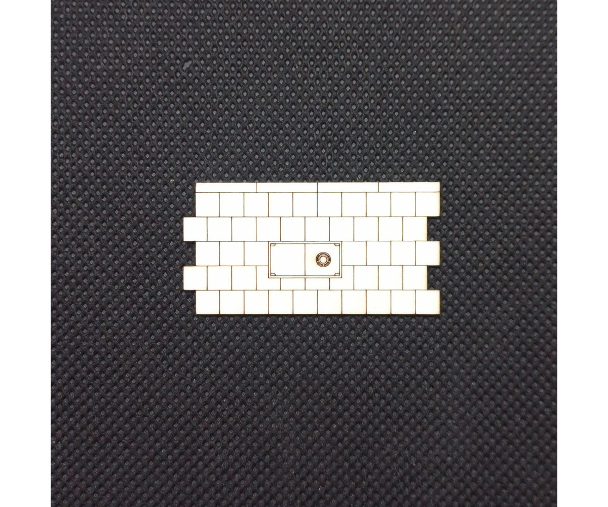 Chodnik H0 42mm x 21.7mm + studzienka kablowa 1