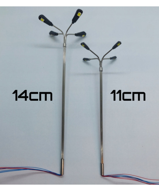 Lampa, latarnia LED czteroramienna biała 3v, wysokość 14cm