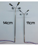 Lampa, latarnia LED czteroramienna biała 3v, wysokość 14cm